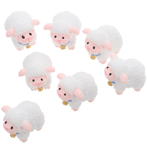 GARIOUANS 12 Stück Teiliges Mini Schaf und Ziegen Figuren aus Robustem Harz Niedliche Miniatur Tier Deko für DIY Feengarten Micro Landschaft Zimmer Pflanzendekoration von GARIOUANS