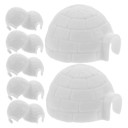 GARIOUANS 12 Stück Teiliges Mini eishaus Modellset aus Kunststoff Detailreiche Miniaturfiguren für Garten Wohnraumdekoration Pädagogisches Wildtier Realistische Eishaus deko von GARIOUANS