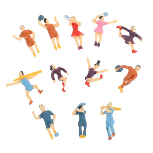 GARIOUANS 12 Stück Teiliges Miniatur Personenmodell DIY Sandtisch Figuren für Architekturmodell Leichte Langlebige Micro Landschaftsdekoration Vielseitig für Innen und Außendekor von GARIOUANS