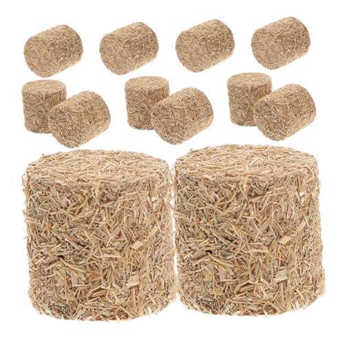 GARIOUANS 12 Stück Teiliges Miniatur heuballen Rustikale Mini ballen Natürliche Szene Deko DIY Bauernhof Modell Puppenhaus Zubehör Fotografie Requisite für Miniaturgärten und Dioramen von GARIOUANS