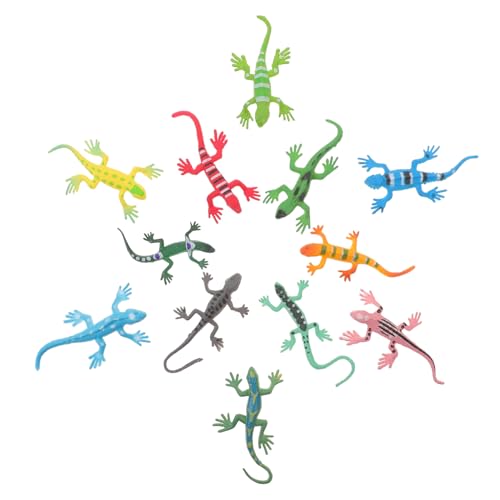 GARIOUANS 12 Stück Teiliges Realistische Eidechsen Spielfiguren aus Farbigem Kunststoff Detailgetreue Reptilien Modelle für Interaktives Lernen Geschenkidee für Geeignet für Drinnen und von GARIOUANS