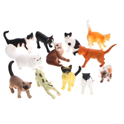 GARIOUANS 12 Stück Teiliges Realistische Katzenfiguren aus Detailgetreue Mini Katzenstatuen als Dekorativer Desktop Ornament Niedliche Katzendekoration für Zuhause und Garten GARIOUANS 12 Stück Teiliges Realistische Katzenfiguren aus Detailgetreue Mini Katzenstatuen als Dekorativer Desktop Ornament Niedliche Katzendekoration für Zuhause und Garten von GARIOUANS