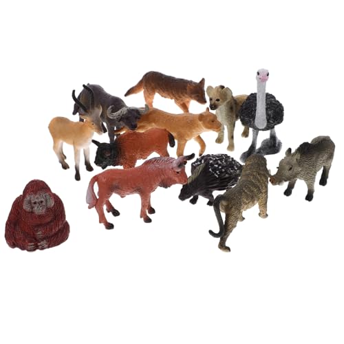 GARIOUANS 12 Stück Teiliges Set Realistischer Miniatur Afrikanische Wildtiere Figuren Detailgetreue Tiermodelle für Dekoration Lernspielzeug und Sammler Lebensechte Gestaltung für von GARIOUANS