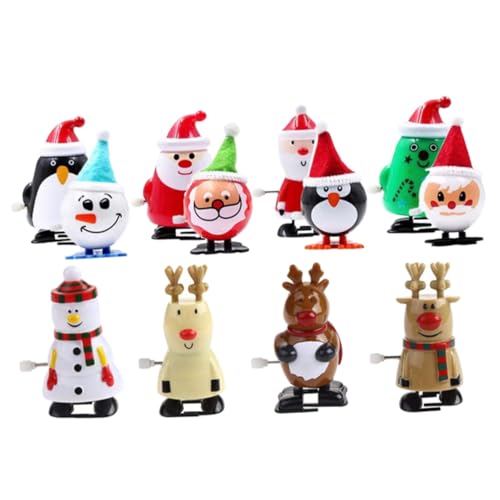 GARIOUANS 12 Stück Teiliges Weihnachtsmann Mechanisches Aufziehspielzeug Batteriefreies Laufspielzeug Bunte Mini Cartoon Figuren Sicher GARIOUANS 12 Stück Teiliges Weihnachtsmann Mechanisches Aufziehspielzeug Batteriefreies Laufspielzeug Bunte Mini Cartoon Figuren Sicher von GARIOUANS