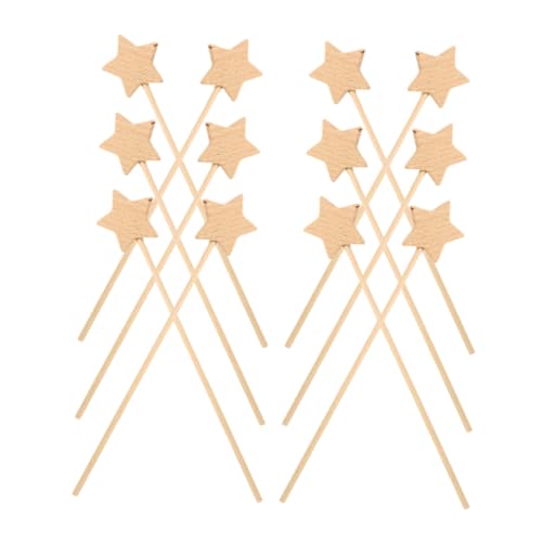 GARIOUANS 12 Stück Unvollendete Holz Fee Sternform DIY Malstäbe Fasching und Rollenspiele Kreative Bastelmaterialien für Unvergessliche GARIOUANS 12 Stück Unvollendete Holz Fee Sternform DIY Malstäbe Fasching und Rollenspiele Kreative Bastelmaterialien für Unvergessliche von GARIOUANS