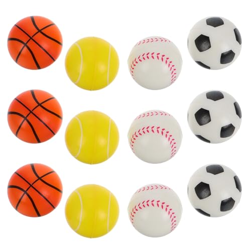 GARIOUANS 12 Stücke Sport Stress Schaum Bälle Mini Basketball Baseball Tennis Und Fußball Kinder Party Favor Spielzeug Squeeze Schaum Bälle Für Jungen Oder Mädchen von GARIOUANS