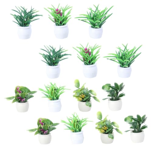 GARIOUANS 14 Stück Teiliges Mini Künstliches Bonsai Simulierte Miniatur Topfpflanzen Detailreiche Puppenhaus Deko Vielseitige Mikro Landschaftsdekoration für Drinnen und Draußen GARIOUANS 14 Stück Teiliges Mini Künstliches Bonsai Simulierte Miniatur Topfpflanzen Detailreiche Puppenhaus Deko Vielseitige Mikro Landschaftsdekoration für Drinnen und Draußen von GARIOUANS