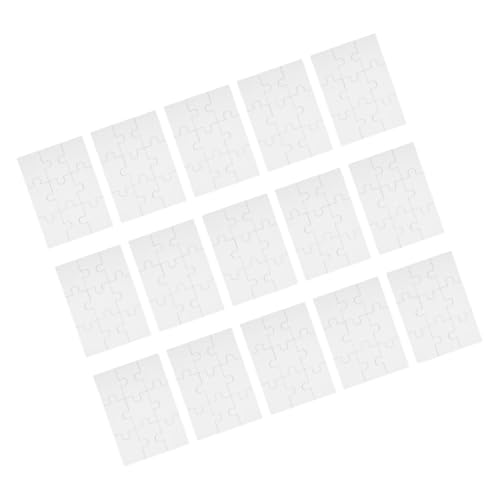 GARIOUANS 15 Blatt Teiliges Blanko Puzzle DIY Bastelset für Bemalbare Puzzleteile zum Zeichnen Kreative Lernspiele Multifunktional für Malen Doodling und Puzzle Spaß von GARIOUANS