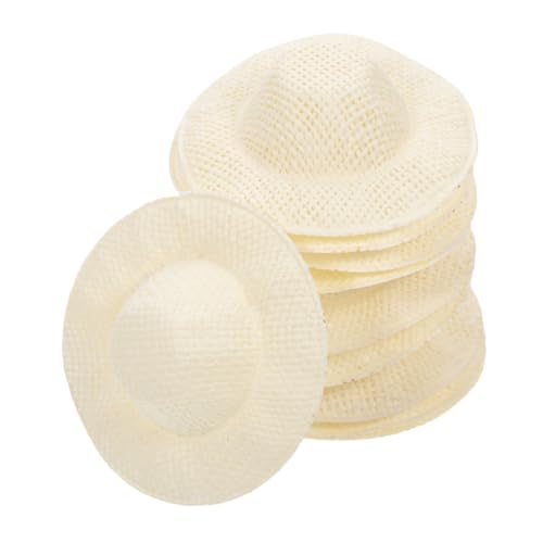 GARIOUANS 15 Stück Teiliges Mini Strohhut Puppen Kleine Gewebte Hüte aus Hautfreundlich Farbbeständig Leicht zum Basteln und Dekorieren von Mini Puppen und DIY projekten von GARIOUANS