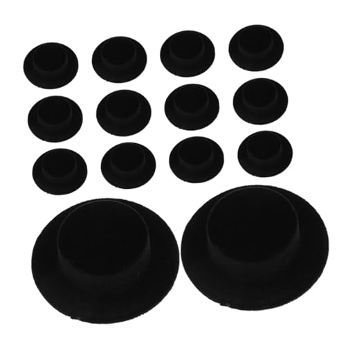GARIOUANS 15 Stück Teiliges Miniatur Puppenhüte aus Langlebigem Resin und Velours Winzige für DIY Bastelbedarf Vielseitige Mini Hüte zur Puppenbekleidung Haustierdeko und Cosplay Zubehör von GARIOUANS
