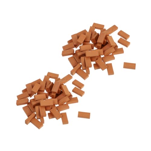 GARIOUANS 150 Stück Miniatur Ziegelsteine für Sandtisch und DIY Bastelbedarf für Landschaftsdesign und Spielzeugmodelle von GARIOUANS