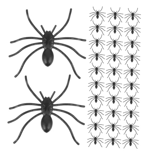 GARIOUANS 150 Stück Realistische Plastikspinnen Langbeinige Gruselige Deko Halloween Streichspielzeug Flexible Kunststoff Spinnen Party Zubehör für Halloween und von GARIOUANS