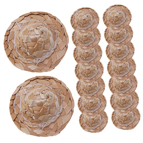 GARIOUANS 16 Stück Kleines Strohhut Handgewebte Puppenhüte Dekorative Fotorequisiten für Haustiere für DIY Projekte und Besondere Anlässe GARIOUANS 16 Stück Kleines Strohhut Handgewebte Puppenhüte Dekorative Fotorequisiten für Haustiere für DIY Projekte und Besondere Anlässe von GARIOUANS