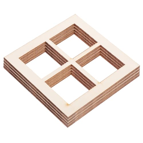 GARIOUANS 16 Stück Teiliges Miniatur Holzfenster mit Geteilten Fenstern Naturfarben Puppenhaus Deko Mini Haus Zubehör für und DIY Spielspaß GARIOUANS 16 Stück Teiliges Miniatur Holzfenster mit Geteilten Fenstern Naturfarben Puppenhaus Deko Mini Haus Zubehör für und DIY Spielspaß von GARIOUANS