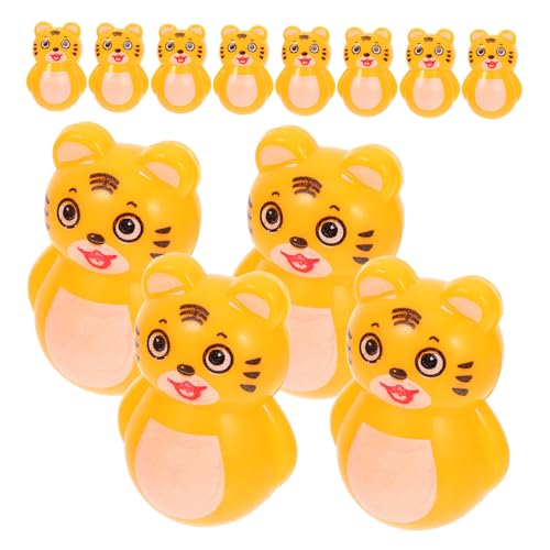GARIOUANS 16 Stück Teiliges Tiger Wackelspielzeug Bunte Desktop Dekoration Kinderfreundliche Kunststofffiguren für Party Weihnachten Geburtstagsgeschenke und Festliche von GARIOUANS