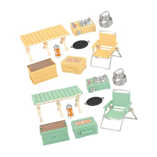 GARIOUANS 16 Teiliges Outdoor Für Kleinkinder Outdoor Outdoor Kleinkinderspielzeug Puppenhaus Camping Schreibtisch Handy Ständer Rollenspiel Camping Puppenhaus Schreibtisch von GARIOUANS