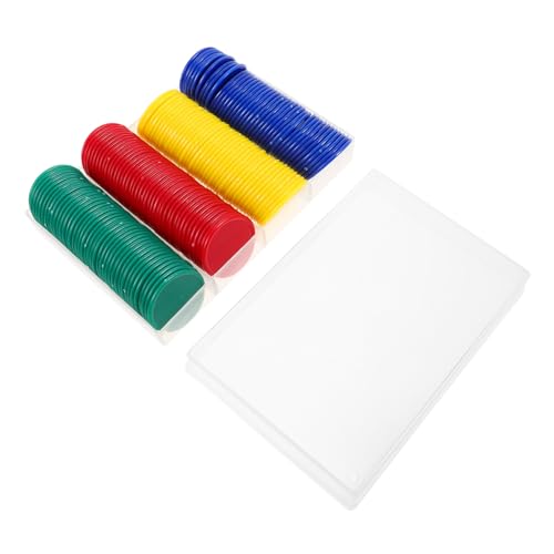 GARIOUANS 160 Stück Bunte Kleine Plastik-spielmarken Lernmünzen für Mehrfarbige Belohnungstoken für Mathe Zählen Klassenzimmer Anreize und Unterricht Spiele von GARIOUANS