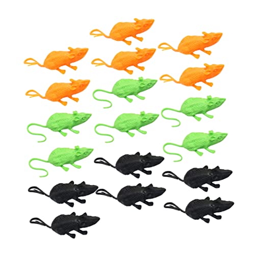 GARIOUANS 18 Stück Simulationsmaus Aus Plüsch Realistische Dekorationen Gefälschte Skeletttiere Halloween Gruselige Mini Halloween Ratten Halloween Bunte Pelzige Mäuse Ratten von GARIOUANS