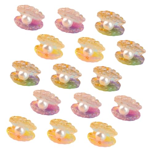 GARIOUANS 18 Stück Teiliges Leuchtende Muschelfiguren mit Perlen Resin Deko für Aquarium und DIY Bastelprojekte Handliche Miniatur Shells mit Detailreicher Verarbeitung als Einzigartige und von GARIOUANS
