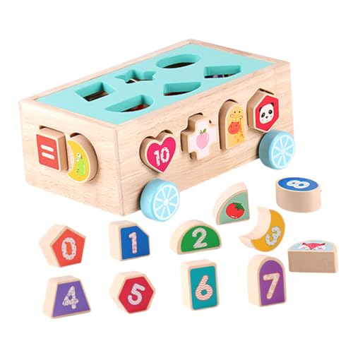 GARIOUANS 1Satz Einstellbarer Formsortierer aus Holz für Kleinkinder Lernspielzeug mit Bunten Formen Fördert Feinmotorik Hand Auge Koordination und Eltern Junge Mädchen Interaktion von GARIOUANS