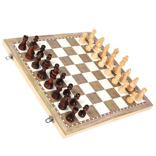 GARIOUANS 1Satz Faltbares Schachspiel für Multifunktionsspiel Langlebig und Tragbar für Reisen und Familienunterhaltung Sicheres GARIOUANS 1Satz Faltbares Schachspiel für Multifunktionsspiel Langlebig und Tragbar für Reisen und Familienunterhaltung Sicheres von GARIOUANS