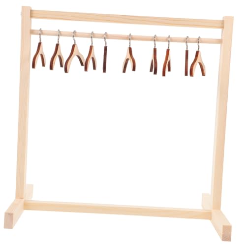 GARIOUANS 1Satz Holzkleiderständer für Puppenhaus Stabiler Kleiderbügel aus Hochwertigem Holz mit Hängern zur Aufbewahrung von Puppenkleidung und Puppenzubehör GARIOUANS 1Satz Holzkleiderständer für Puppenhaus Stabiler Kleiderbügel aus Hochwertigem Holz mit Hängern zur Aufbewahrung von Puppenkleidung und Puppenzubehör von GARIOUANS