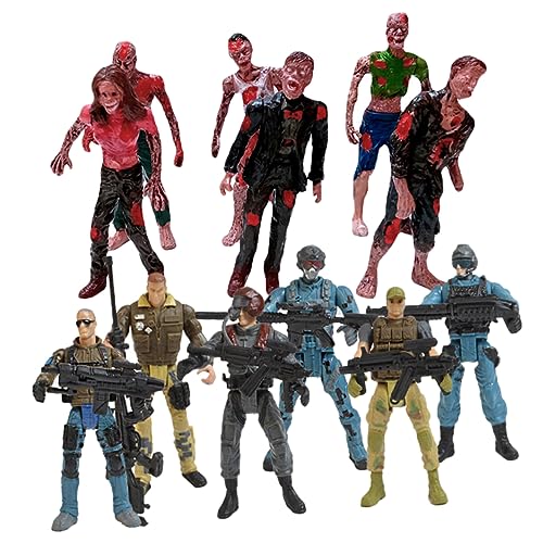 GARIOUANS 1Satz Militärsoldaten Figuren mit Zombies Flexibles Action Große Elite Spezialkräfte und Zombie Modelle für Kreative Rollenspiele und Fantasievolles GARIOUANS 1Satz Militärsoldaten Figuren mit Zombies Flexibles Action Große Elite Spezialkräfte und Zombie Modelle für Kreative Rollenspiele und Fantasievolles von GARIOUANS