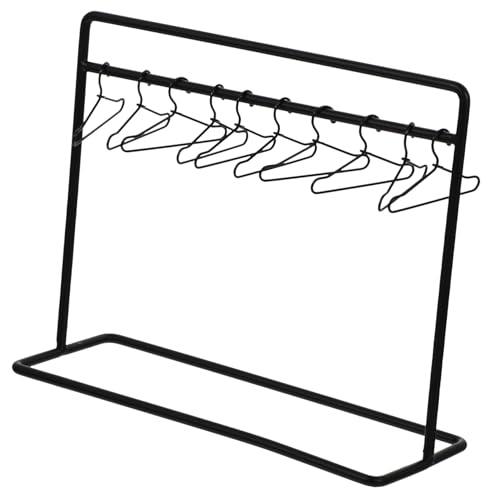 GARIOUANS 1Satz Miniaturkleiderbügel Teiliges Puppenmöbel mit Schwarzem Rack und Kleiderbügeln für Puppenhaus Dekoration Robust und Praktisch für Puppenbekleidung GARIOUANS 1Satz Miniaturkleiderbügel Teiliges Puppenmöbel mit Schwarzem Rack und Kleiderbügeln für Puppenhaus Dekoration Robust und Praktisch für Puppenbekleidung von GARIOUANS