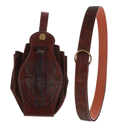GARIOUANS 1Satz Mittelalterliches Gürtelset mit Wikingertasche Cosplay Accessoire für Renaissance und Funktional für Halloween und Rollenspiel Events GARIOUANS 1Satz Mittelalterliches Gürtelset mit Wikingertasche Cosplay Accessoire für Renaissance und Funktional für Halloween und Rollenspiel Events von GARIOUANS