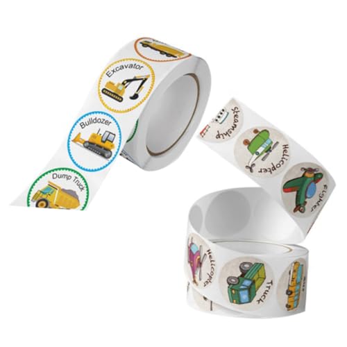 GARIOUANS 2 Rollen Belohnungssticker Fahrzeuge Selbstklebend Sicher mit Sauberen Kanten für Lehrer Scrapbooking Weihnachtskarten und Bastelprojekte mit Je GARIOUANS 2 Rollen Belohnungssticker Fahrzeuge Selbstklebend Sicher mit Sauberen Kanten für Lehrer Scrapbooking Weihnachtskarten und Bastelprojekte mit Je von GARIOUANS