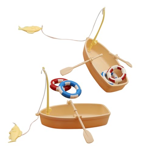 GARIOUANS 2 Sätze Fischboot Modell Set Adorable Deko für Puppenhaus Mikrolandschaft Kleines Schwimmfähiges Boot Angelturm Dekoration für Schlafzimmer Wohnzimmer GARIOUANS 2 Sätze Fischboot Modell Set Adorable Deko für Puppenhaus Mikrolandschaft Kleines Schwimmfähiges Boot Angelturm Dekoration für Schlafzimmer Wohnzimmer von GARIOUANS