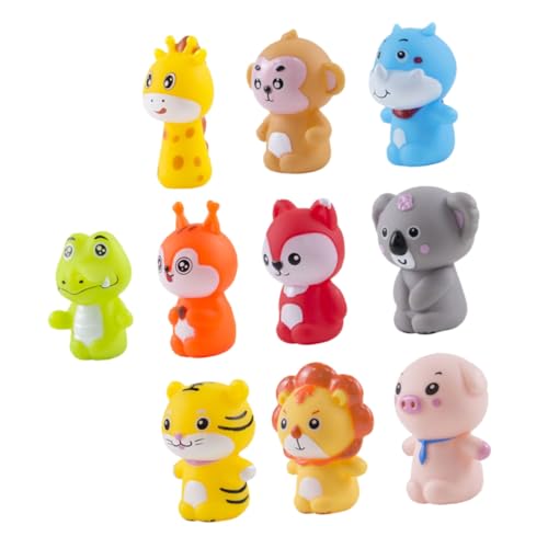 GARIOUANS 2 Sätze Flexible Vinyl Tier Fingerpuppen für Kleinkinder Bunte Handpuppen Puppenspiel für Geburtstagsgeschenke Eltern Junge Mädchen Interaktion Zoo Waldmotive von GARIOUANS
