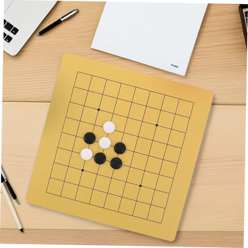GARIOUANS 2 Sätze Go Spielset mit Doppelseitigem Holzbrett und Miniatur Go Brett Niedliche Schüssel für Weiqi Anfänger Kognitiver Fähigkeiten von GARIOUANS