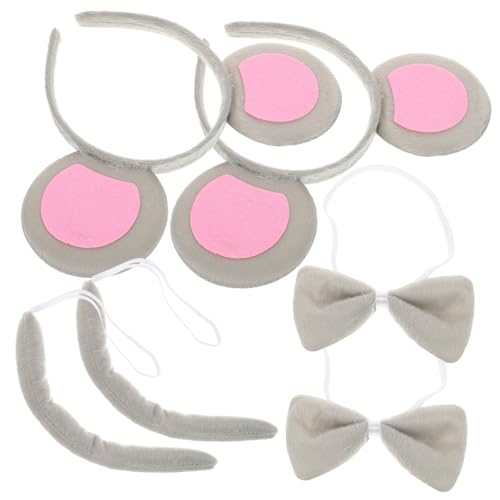 GARIOUANS 2 Sätze Halloween Mausohren Stirnband mit Schleife und Leichte Realistische Tierkostüm Accessoires für Kostümparty Fasching Karneval und Halloween von GARIOUANS