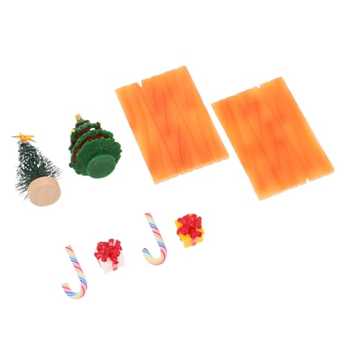 GARIOUANS 2 Sätze Miniatur Weihnachtsbaum Modell DIY Resin Weihnachtsdekorationen für Puppenhaus Weihnachtszubehör Miniatur Candy Cane Geschenkbox Bank Stuhl für Festliche Puppenszene GARIOUANS 2 Sätze Miniatur Weihnachtsbaum Modell DIY Resin Weihnachtsdekorationen für Puppenhaus Weihnachtszubehör Miniatur Candy Cane Geschenkbox Bank Stuhl für Festliche Puppenszene von GARIOUANS