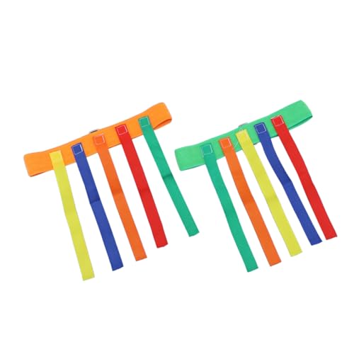 GARIOUANS 2 Sätze Outdoor Spiel Gürtel Pull Tail Fangspiel Aktivität für Kindergarten Vorschule zur Sozialer Fähigkeiten Zufällige Farbe Zufällige Farbe von GARIOUANS