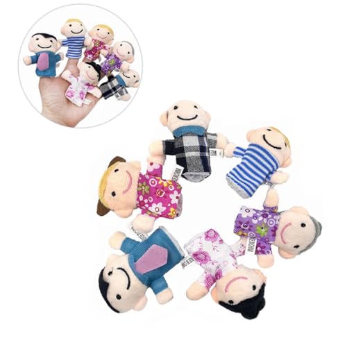 GARIOUANS 2 Sätze Teilig Mini Fingerpuppen Familie aus Handpuppen für Frühpädagogisches für Vorschule Kindergarten Rollenspiel von GARIOUANS