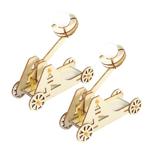 GARIOUANS 2 Sätze Trebuchet Modell DIY Kit für Physik Experimente Stem Lernspielzeug Historisches Holz Schleuder für Ingenieurwesen und Wissenschaft Projekte von GARIOUANS