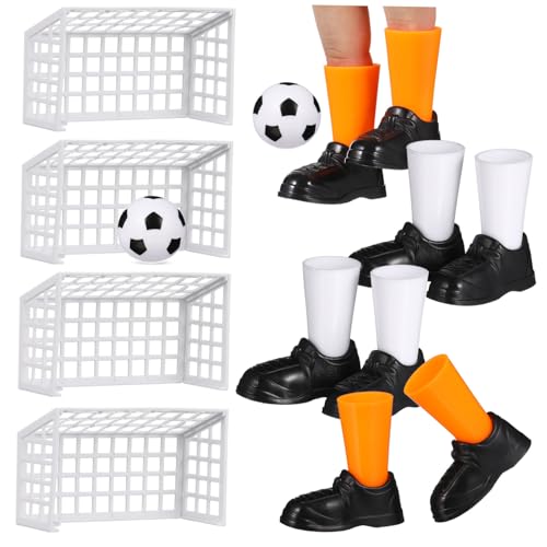 GARIOUANS 2 Satz Mini Tischfußballspiel Set Tragbares Finger Fußballspiel mit Mini Fußball Schuhe Interaktives Sportspielzeug für Koordination und Schnellen Spielspaß von GARIOUANS