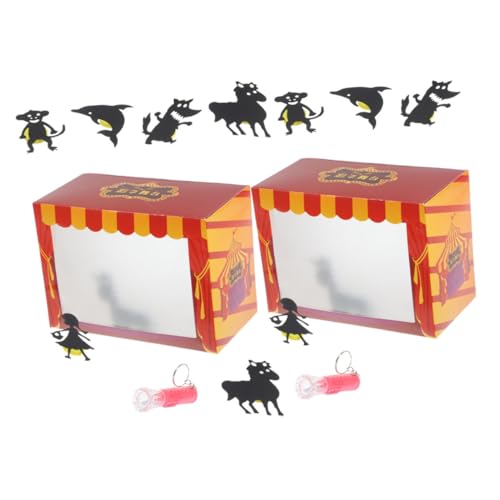 GARIOUANS 2 Satz Schattenspielzeug Bastelset für Schattenpuppen Mini-Schattenpuppentheater handgemachtes Puppentheater kleine Monster Schattenpuppen kleine Monsterpuppen Puppenbauset Papier von GARIOUANS