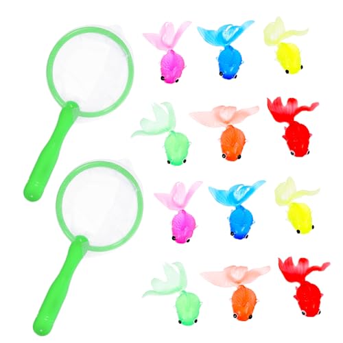 GARIOUANS 2 Sets Goldfisch Spielwasserspielzeug Angelspiel Kleinkind Badespielzeug Wassersprinkler Baden Angelspielzeug Angelspielzeug Kit Lernspielzeug Badespielzeug TPR Zufällige Farbe von GARIOUANS