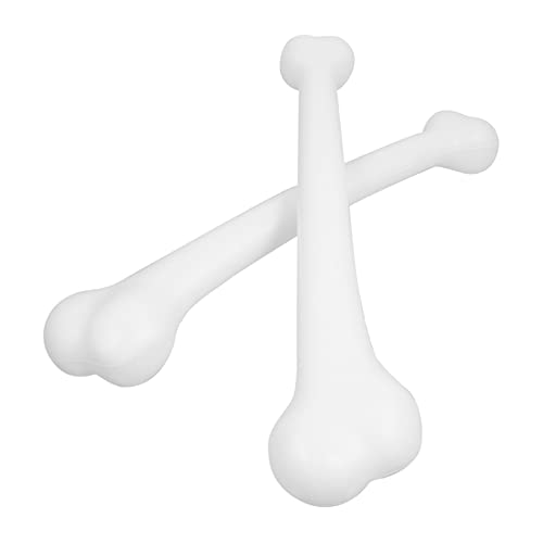 GARIOUANS 2 Stück Halloween Deko Weiße Kunststoff Knochen Skelett Requisiten Gruselige Party Accessoires für Halloween Dekoration und Kostüm Zubehör von GARIOUANS