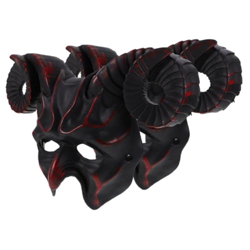 GARIOUANS 2 Stück Halloween Maske mit Elastischem Band Verstellbare Dämonen Schädelmaske mit Tier Schafshörnern Halbes Gesicht Leichtes Kunststoff Halloween Cosplay Zubehör für Erwachsene GARIOUANS 2 Stück Halloween Maske mit Elastischem Band Verstellbare Dämonen Schädelmaske mit Tier Schafshörnern Halbes Gesicht Leichtes Kunststoff Halloween Cosplay Zubehör für Erwachsene von GARIOUANS