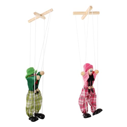 GARIOUANS 2 Stück Holz Marionette Piratenpuppe Handgelenk Marionetten für Puppentheater Kreatives Holzspielzeug Fantasie und Kommunikation von GARIOUANS
