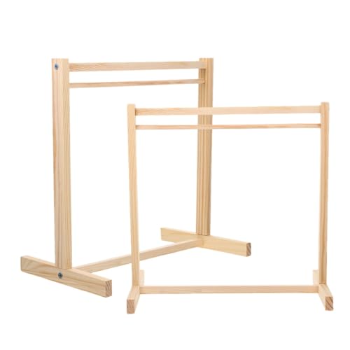 GARIOUANS 2 Stück Holz Puppen Kleiderbügel Miniatur Möbel Kleiderständer für Puppenkleidung Spielzeugzubehör Stabiles Kompaktes Design für Ordentliche Puppenschränke und Kinderzimmer von GARIOUANS