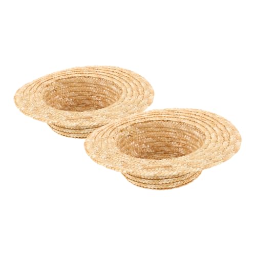 GARIOUANS 2 Stück Kleine Geflochtene Hüte für Puppenstuben Dekorationen Runde Mützen für DIY Projekte Bastelbedarf und Miniatur Landschaften GARIOUANS 2 Stück Kleine Geflochtene Hüte für Puppenstuben Dekorationen Runde Mützen für DIY Projekte Bastelbedarf und Miniatur Landschaften von GARIOUANS