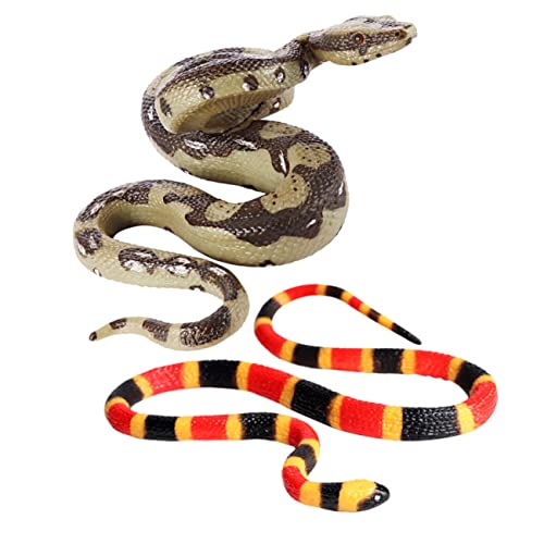GARIOUANS 2 Stück Künstliche Schlange Realistisches Schlangenmodell aus Kunststoff für Lernspielzeug Party Streich und Halloween Requisite GARIOUANS 2 Stück Künstliche Schlange Realistisches Schlangenmodell aus Kunststoff für Lernspielzeug Party Streich und Halloween Requisite von GARIOUANS
