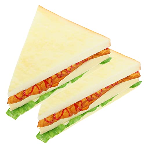GARIOUANS 2 Stück Künstliches Sandwich aus Langlebigem PU Material Realistische Farbenfrohe Food Dekoration und Fotorequisite Geeignet als Partydeko Kinderspielzeug und Küchenmodell GARIOUANS 2 Stück Künstliches Sandwich aus Langlebigem PU Material Realistische Farbenfrohe Food Dekoration und Fotorequisite Geeignet als Partydeko Kinderspielzeug und Küchenmodell von GARIOUANS