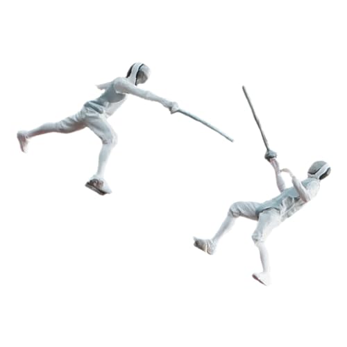 GARIOUANS 2 Stück Maßstab Fechtfiguren Miniatur Resin Diorama Figuren Teilig Fechtkampf Szenen Menschen Modellbau Puppenhaus Zubehör für DIY Miniaturwelt GARIOUANS 2 Stück Maßstab Fechtfiguren Miniatur Resin Diorama Figuren Teilig Fechtkampf Szenen Menschen Modellbau Puppenhaus Zubehör für DIY Miniaturwelt von GARIOUANS