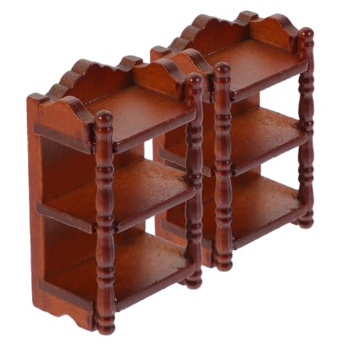 GARIOUANS 2 Stück Maßstab Vielseitiger Miniatur Nachtschrank für Schlafzimmer Dekoration Detaillierte Handgefertigte Puppenmöbel von GARIOUANS